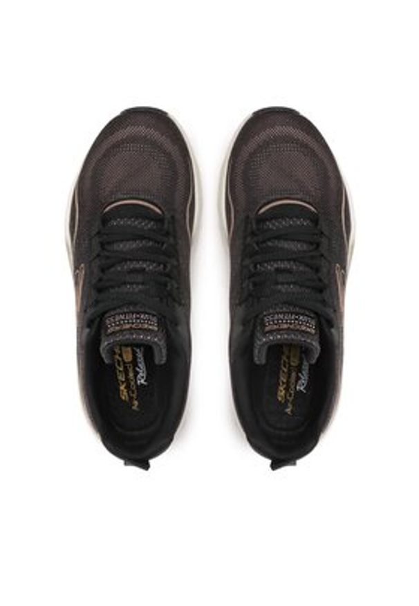 skechers - Skechers Sneakersy Pure Glam 149837/BKRG Czarny. Kolor: czarny. Materiał: materiał