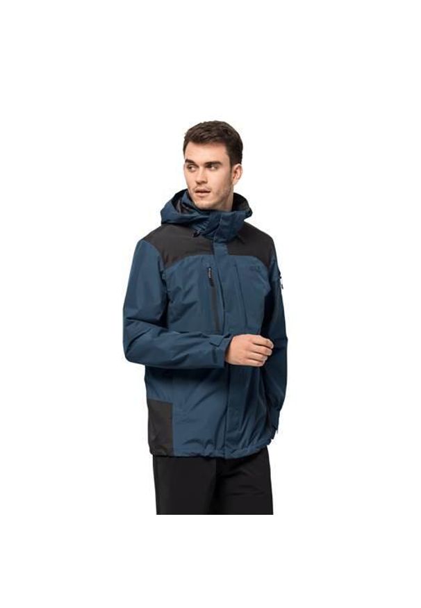 Kurtka uniwersalna męska Jack Wolfskin 11150011383. Typ kołnierza: kaptur. Kolor: niebieski. Materiał: syntetyk