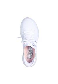 skechers - Buty do chodzenia damskie Skechers Slip-ins: Ultra Flex 3.0 Brilliant. Kolor: biały, wielokolorowy, szary. Materiał: tkanina. Szerokość cholewki: normalna. Sport: turystyka piesza