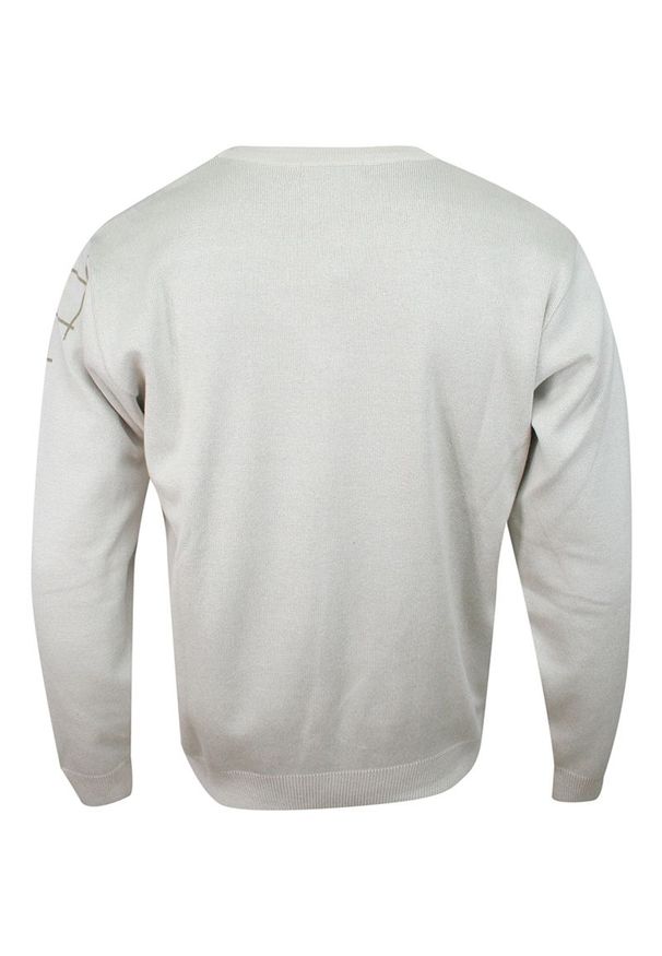 Kings - Sweter Beżowy w Serek, w Kratkę, Dekolt V-neck, Elegancki -KINGS- Męski. Typ kołnierza: dekolt w serek. Kolor: brązowy, beżowy, wielokolorowy. Materiał: bawełna, akryl. Wzór: kratka. Sezon: jesień, zima. Styl: elegancki