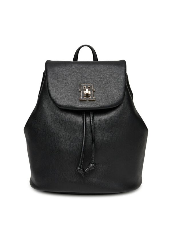 TOMMY HILFIGER - Tommy Hilfiger Plecak Th Modern Backpack AW0AW17470 Czarny. Kolor: czarny. Materiał: skóra