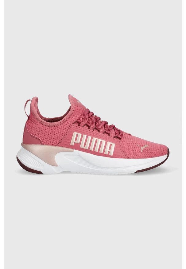 Puma buty do biegania Softride Premier Slip-On 376660 kolor różowy. Nosek buta: okrągły. Zapięcie: bez zapięcia. Kolor: różowy. Materiał: materiał, guma. Szerokość cholewki: normalna. Sport: bieganie
