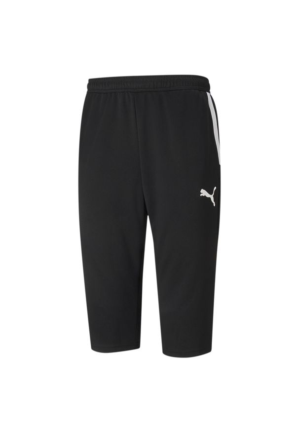 Spodnie męskie Puma teamLIGA Training 3/4 Pants. Kolor: czarny, biały, wielokolorowy. Materiał: dresówka. Sport: piłka nożna