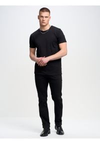 Big-Star - Koszulka męska bawełniana czarna Basic 906. Kolor: czarny. Materiał: bawełna. Wzór: gładki. Sezon: zima. Styl: klasyczny #8