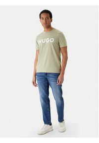Hugo - HUGO T-Shirt Dulivio 50467556 Zielony Regular Fit. Kolor: zielony. Materiał: bawełna #5