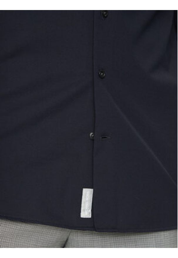 Michael Kors Koszula MD0MD91498 Granatowy Slim Fit. Kolor: niebieski. Materiał: bawełna