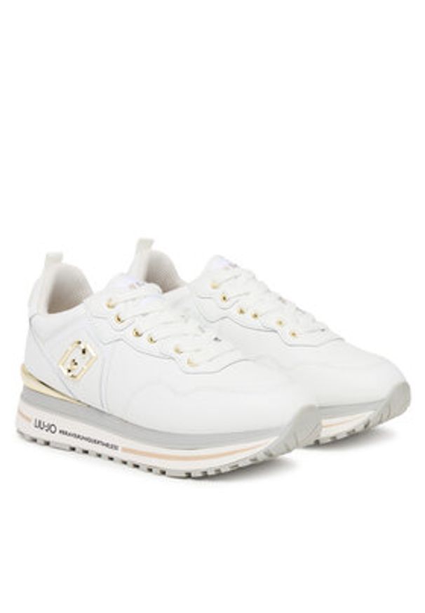 Liu Jo Sneakersy Maxi Wonder 01 BF5009 P0102 Biały. Kolor: biały. Materiał: skóra