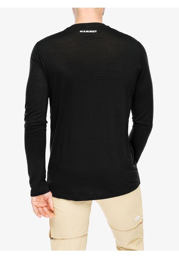Bluza męska Mammut Tree Wool FL Longsleeve. Kolor: czarny. Długość rękawa: długi rękaw
