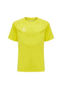 Koszulka sportowa z krótkim rękawem dziecięca Hummel Core XK Kids Poly T-Shirt. Kolor: żółty. Długość rękawa: krótki rękaw. Długość: krótkie