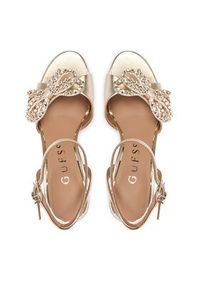 Guess Sandały FLFCR2 LEA03 Złoty. Kolor: złoty. Materiał: skóra #3