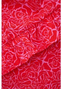 Vero Moda sukienka bawełniana kolor czerwony mini dopasowana. Typ kołnierza: dekolt w karo. Kolor: czerwony. Materiał: bawełna. Typ sukienki: dopasowane. Długość: mini #5