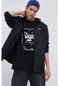 Vans Kurtka męska kolor czarny przejściowa. Okazja: na co dzień. Kolor: czarny. Materiał: tkanina. Wzór: gładki. Styl: casual #1