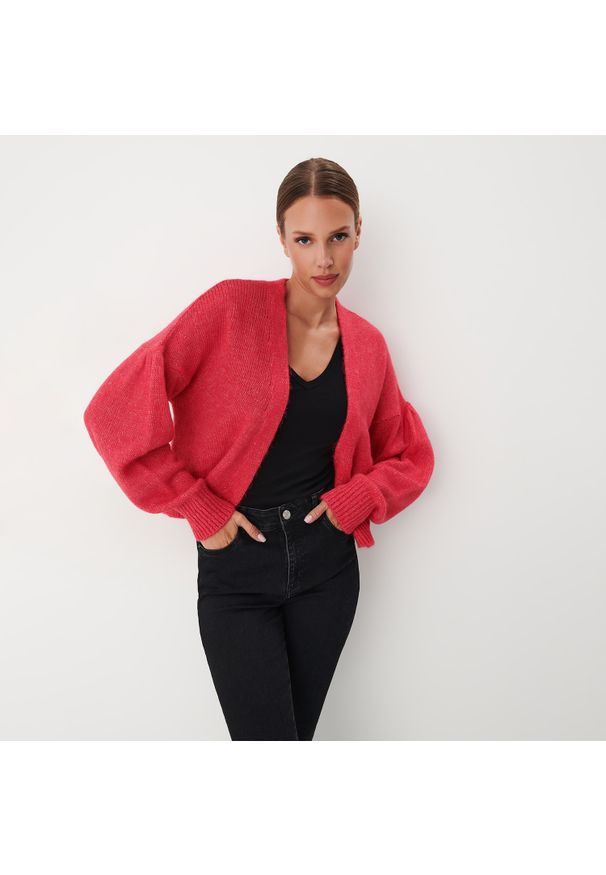 Mohito - Kardigan bez zapięcia - Różowy. Kolor: różowy