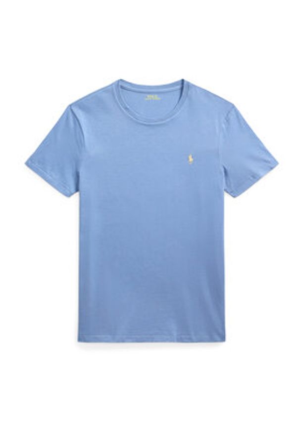 Polo Ralph Lauren T-Shirt 710671438430 Błękitny Custom Slim Fit. Typ kołnierza: polo. Kolor: niebieski. Materiał: bawełna