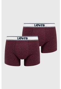Levi's® - Levi's Bokserki (2-pack) męskie kolor brązowy. Kolor: czerwony