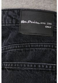 only - Only spódnica jeansowa kolor szary midi rozkloszowana. Kolor: szary. Materiał: jeans