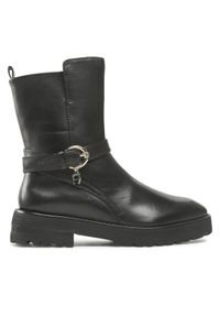 Aigner Botki Ava 15G 1222090 Czarny. Kolor: czarny. Materiał: skóra