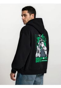 Sinsay - Bluza hoodie z nadrukiem Sakamoto Days - czarny. Kolor: czarny. Wzór: nadruk #1