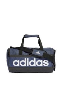 Adidas - Essentials Linear Duffel Bag Extra Small. Kolor: niebieski, wielokolorowy, czarny, biały. Materiał: materiał