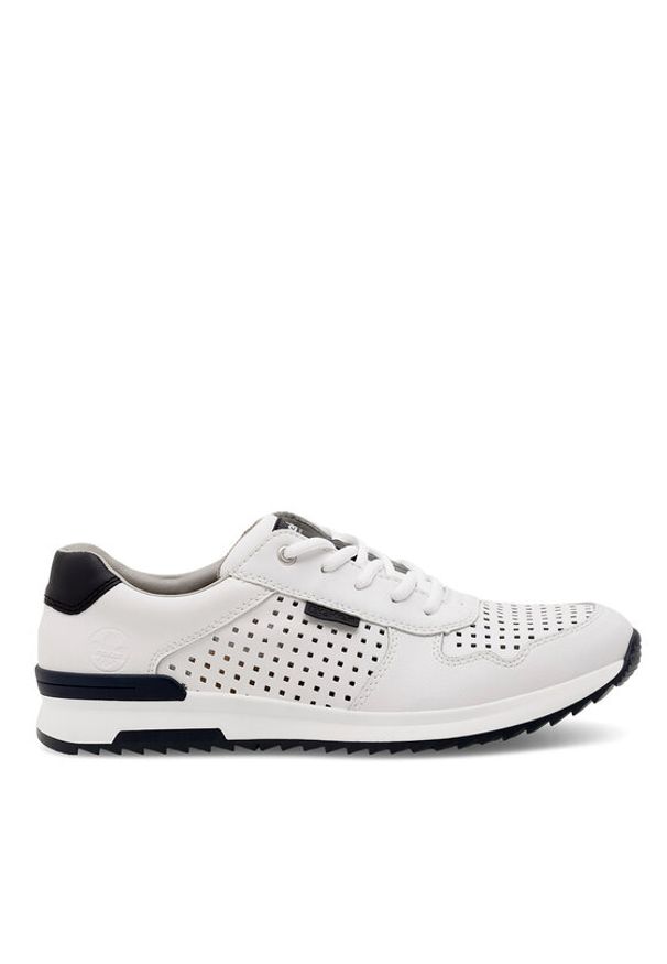 Rieker Sneakersy 16106-80 Biały. Kolor: biały. Materiał: skóra