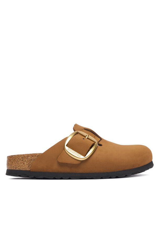 Birkenstock Klapki Boston Big Buckle Tonal 1032949 Pomarańczowy. Kolor: pomarańczowy. Materiał: zamsz, skóra
