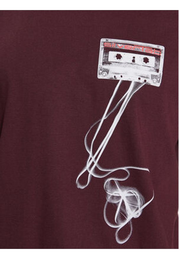 Levi's® T-Shirt 16143-1011 Bordowy Relaxed Fit. Kolor: czerwony. Materiał: bawełna