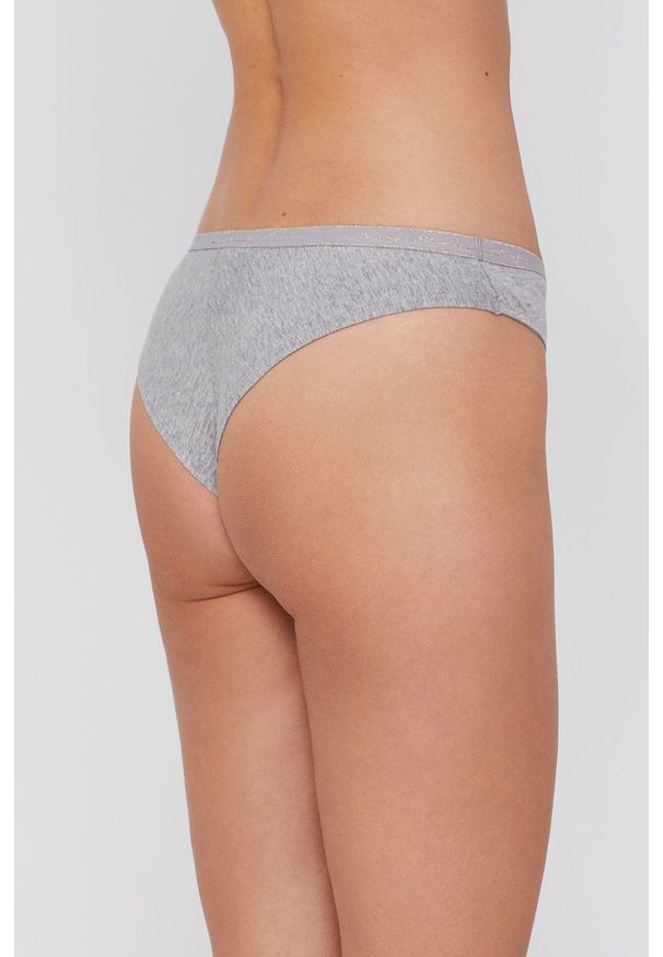 Emporio Armani Underwear Brazyliany kolor szary. Kolor: szary. Materiał: materiał, dzianina. Wzór: gładki