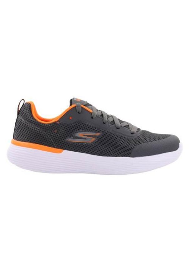 skechers - Buty do biegania dla dzieci Skechers GO Run 400. Zapięcie: sznurówki. Kolor: szary. Materiał: materiał. Szerokość cholewki: normalna. Sport: bieganie