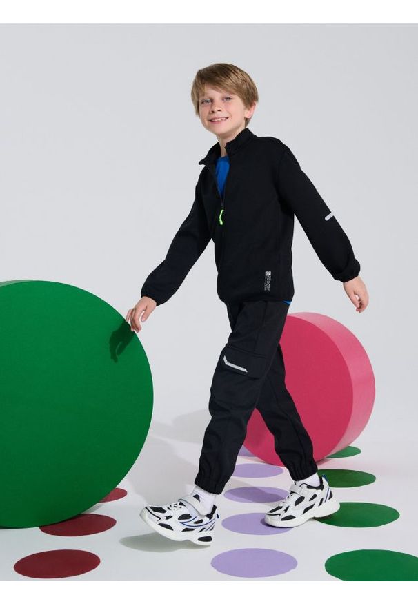 Sinsay - Spodnie sportowe Active - czarny. Kolor: czarny. Styl: sportowy