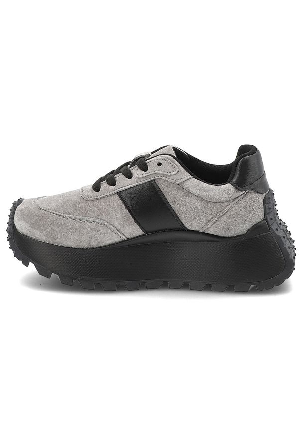 Szare Sneakersy Filippo Stylowe Obuwie Damskie Na Platformie. Kolor: szary. Obcas: na platformie. Styl: elegancki