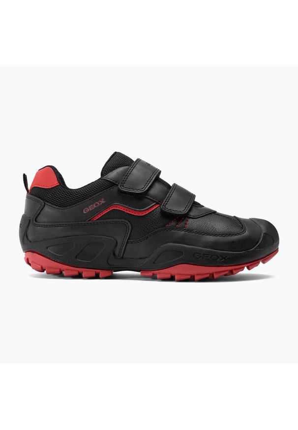 Buty juniorskie Geox New Savage. Kolor: czerwony, czarny, wielokolorowy