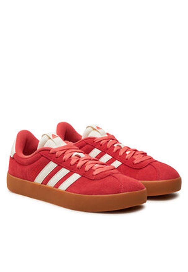 Adidas - adidas Sneakersy Vl Court 3.0 JP5327 Koralowy. Kolor: pomarańczowy. Materiał: zamsz, skóra