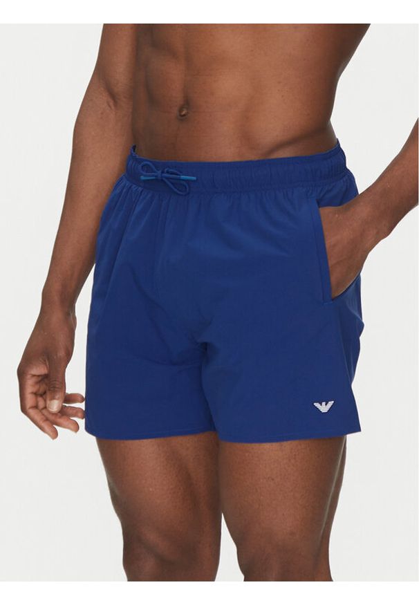 Emporio Armani Underwear Szorty kąpielowe EM000583 AF12331 UB093 Niebieski Regular Fit. Kolor: niebieski. Materiał: syntetyk