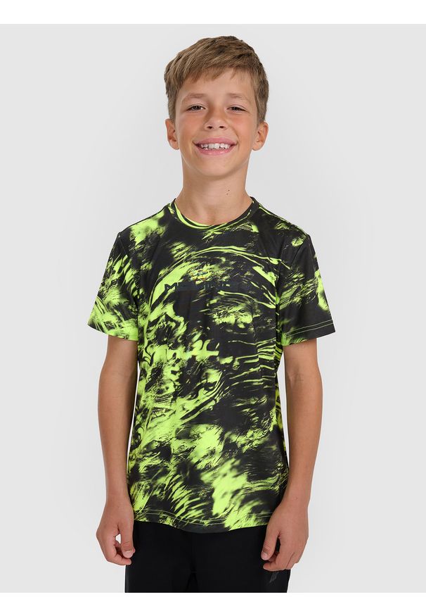 4f - 4F T-shirt sportowy szybkoschnący chłopięcy - multikolor 134/140 (8-10 lat). Kolor: wielokolorowy. Sezon: lato