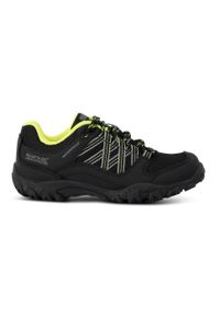 Regatta - Dziecięce Buty Trekkingowe Edgepoint Low. Kolor: czarny, zielony, wielokolorowy, żółty. Sport: turystyka piesza