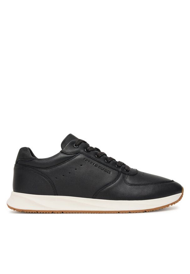 TOMMY HILFIGER - Tommy Hilfiger Sneakersy Premium Leather Hybrid FM0FM05700 Czarny. Kolor: czarny. Materiał: skóra