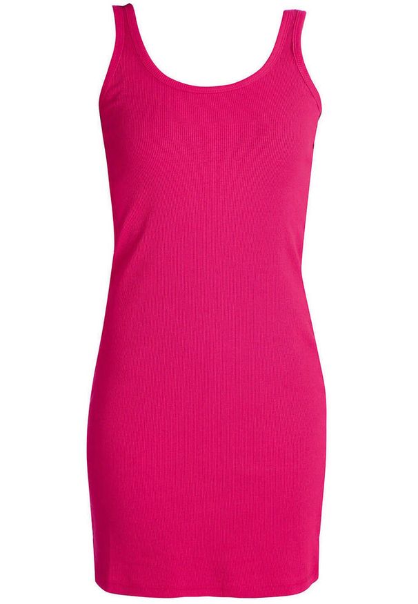 WE THE PEOPLE - Elegancka Midi Sukienka Romina Fuchsia - Miękka Bawełna. Kolor: różowy. Materiał: bawełna. Typ sukienki: sportowe. Styl: elegancki. Długość: midi
