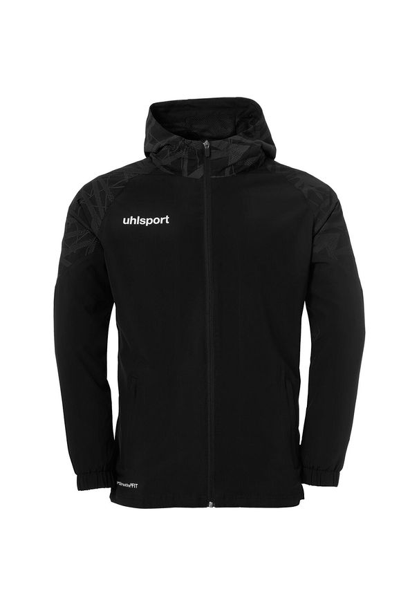 UHLSPORT - Tkana bluza z kapturem dla dzieci Uhlsport Goal 25 Evo. Typ kołnierza: kaptur. Kolor: czarny, fioletowy, szary, wielokolorowy, biały