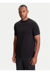 Karl Lagerfeld - KARL LAGERFELD T-Shirt 755037 553235 Czarny Regular Fit. Typ kołnierza: dekolt w karo. Kolor: czarny. Materiał: bawełna