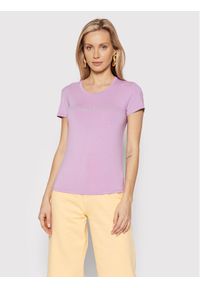 Patrizia Pepe T-Shirt 8M1419/J013-M415 Fioletowy Slim Fit. Kolor: fioletowy. Materiał: wiskoza #1