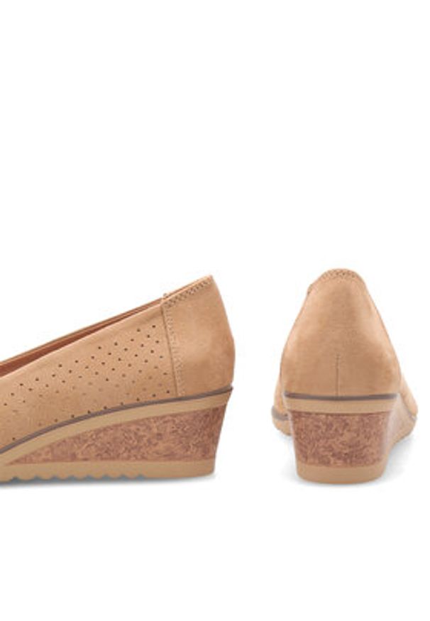 Clara Barson Półbuty WYL3397-4 Beżowy. Kolor: beżowy. Materiał: materiał