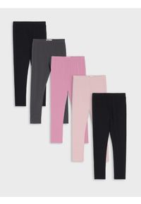 Sinsay - Bawełniane legginsy basic 5 pack - wielobarwny. Materiał: bawełna