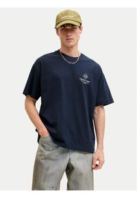 Jack & Jones T-Shirt Niagara 12293422 Granatowy Regular Fit. Kolor: niebieski. Materiał: bawełna #1