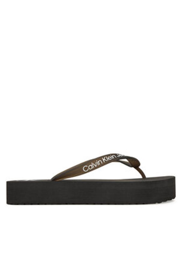 Calvin Klein Jeans Japonki Beach Sandal Flatform Tpu YW0YW01830 Czarny. Kolor: czarny. Materiał: syntetyk