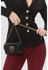 Pinko - PINKO Czarny torebka Love One Wallet C Vitello. Kolor: czarny. Materiał: skórzane. Styl: elegancki #3