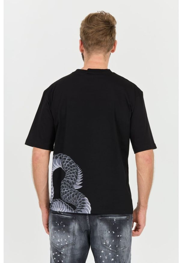 DSQUARED2 Czarny męski t-shirt Loose Fit Tee, Rozmiar M. Kolor: czarny