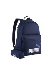 Plecak Puma Phase Set + piórnik granatowy 91191 03. Kolor: biały, wielokolorowy, niebieski