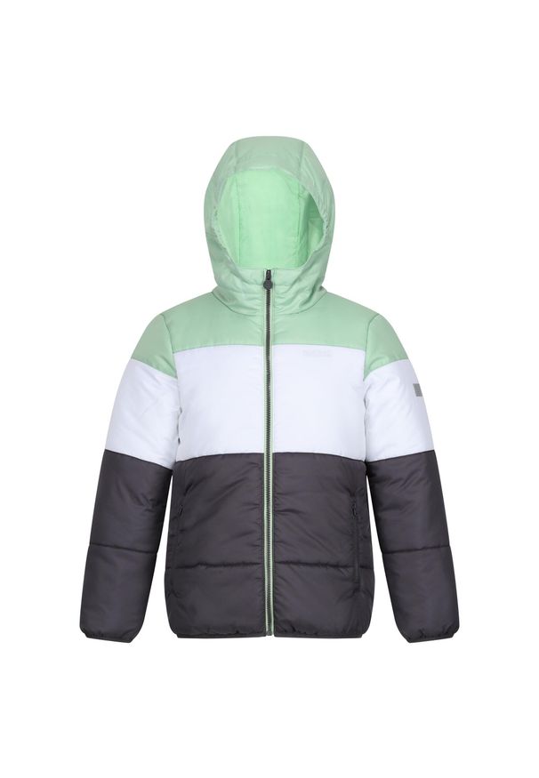 Regatta - Kurtka Dziecięca Lofthouse VII Terrain Print Padded Jacket. Kolor: biały, zielony, wielokolorowy. Materiał: puch. Wzór: nadruk. Styl: sportowy