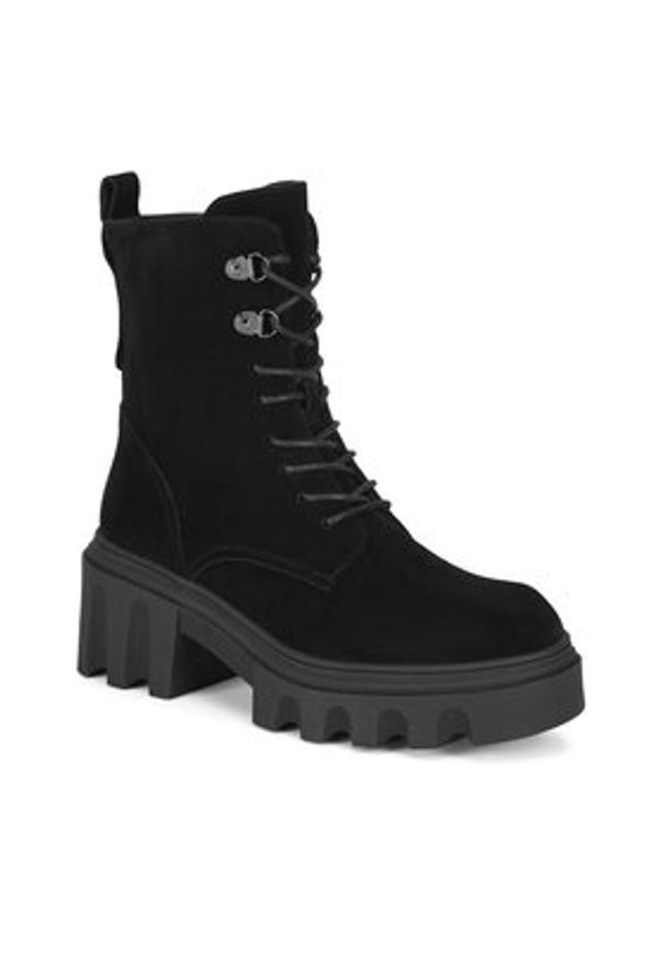 Badura Botki WFA3112-1Z Czarny. Kolor: czarny. Materiał: zamsz, skóra