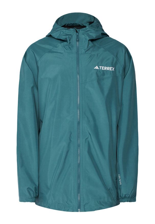 Adidas - adidas Kurtka przeciwdeszczowa Terrex Multi 2L RAIN.RDY JL9774 Zielony Regular Fit. Kolor: zielony. Materiał: syntetyk